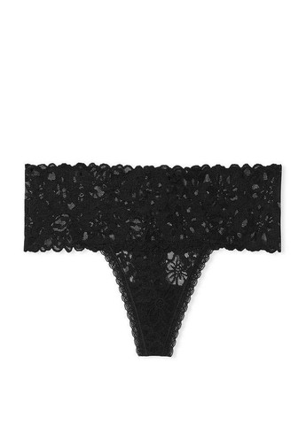 Мереживні трусики стрінги Victoria's Secret 514033875 black (314999000)