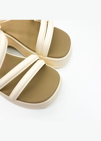 Бежевые босоножки (р) кожа 0-1-1-195005 ALLSY с ремешком