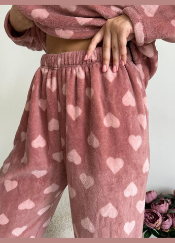 Темно-рожева зимня піжама кофта + брюки Eliz