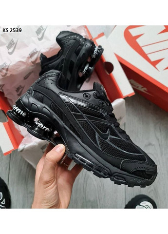 Черные демисезонные кроссовки мужские nike shox tl ride2 supreme black найк шокс тл No Brand