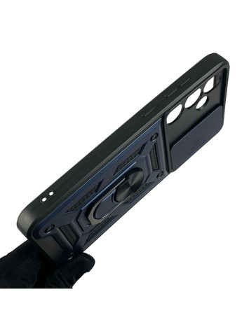 Чохол для Galaxy A35 5G SM-A356B броньований з кільцем зі шторкою на самсунг а35 5г темно-синій rg1 Samsung (366020938)