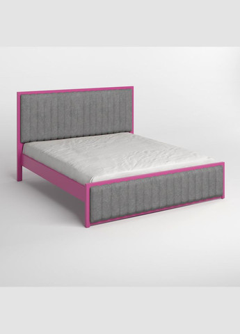 Двоспальне дерев'яне ліжко Відень (S2060R30B)/Аляска 93 (Сірий) 140х190 см (MBG-10837) Mebigrand (368282955)