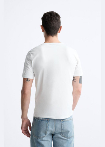 Біла футболка Zara базова 5584 361 WHITE