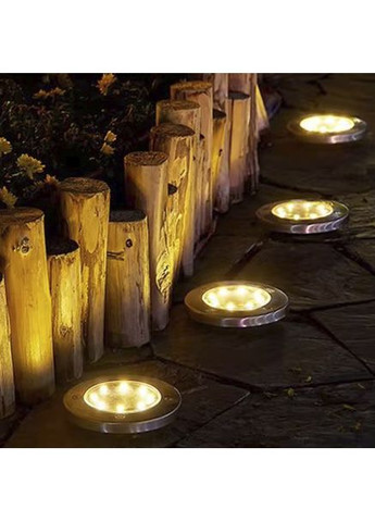 Уличный фонарь на солнечной батарее 4 шт с автоматическим включением садовый светильник с 8 светодиодами No Brand (361161957)