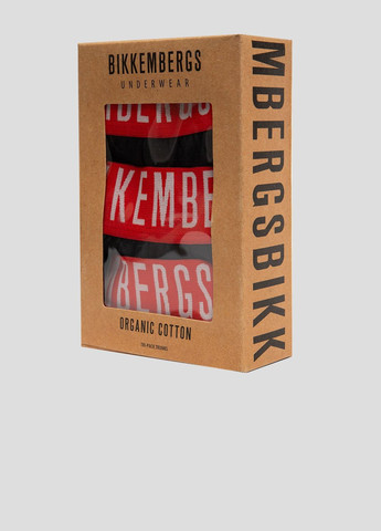 Комплект черных хлопковых трусов (3 шт) Dirk Bikkembergs (297675638)