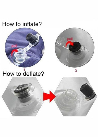 Дорожная надувная подушка подголовник на шею Серая No Brand (306554856)