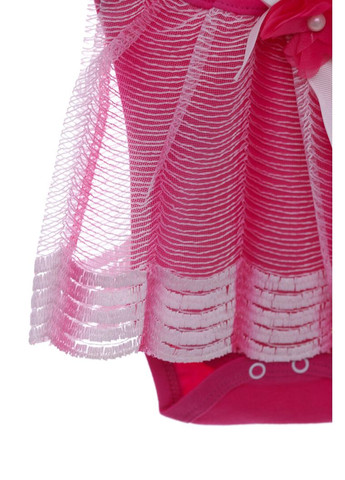 Боді-сукня з коротким рукавом для дівчинки з квіточкою бавовна рожева MiniPapi 62 см (37993) BABYKROHA (297199450)