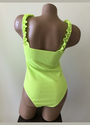 Салатовый летний женский сплошной купальник. No Brand