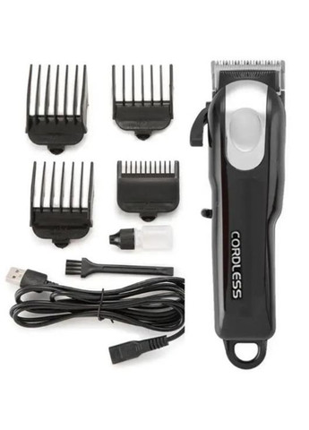 Машинка для стрижки волосся акумуляторна 4 насадки 10 Вт чорний (2390000042) Gemei GM-805 (344465700)