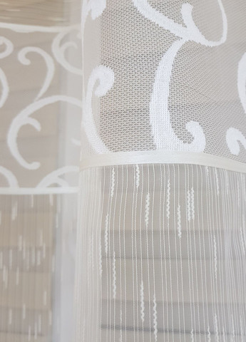 Тюль до підвіконня Дощик карниз 150см білий (21_5а) Firanka Venzel (332795298)