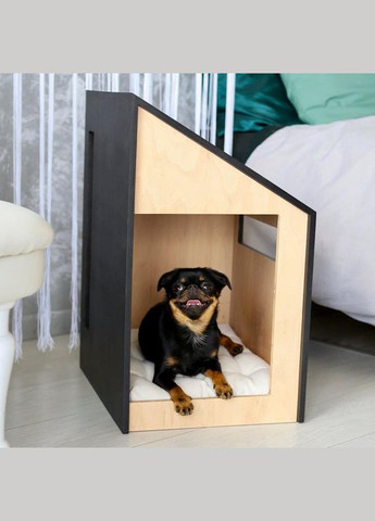 Будка для собаки из дерева Алфиос венге-бланже (БДК-00041201) No Brand (328606036)