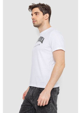 Белая мужская футболка с принтом, 241r1908 Ager