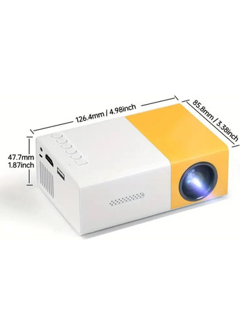 Портативный мини-проектор Q1 LED для дома, с HDMI, USB и Flash разъемами, желтый China (351855039)
