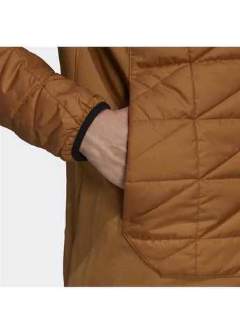 Коричнева демісезонна куртка terrex multi primegreen hybrid insulated jacket brown gp2633 adidas