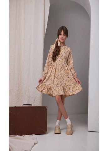 Бежева сукня софт для дівчинки Модняшки (282962215)