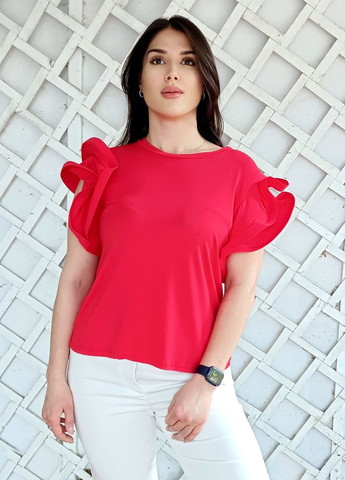 Красная летняя футболка с коротким рукавом New Collection