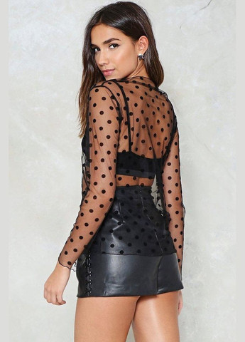 Чёрная прозрачный гольф кофточка сетка водолазка блузка honey fashion accessories xs/s черный (10-47) No Brand