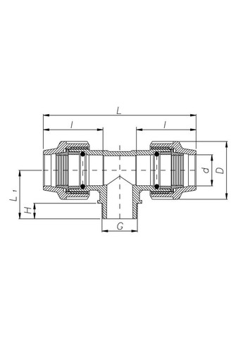Трійник ПЕ із зовнішньою різьбою 63 мм х 2" ITAL (316095178)