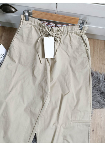 Штани barrel fit з контрастним поясом Zara (355801460)