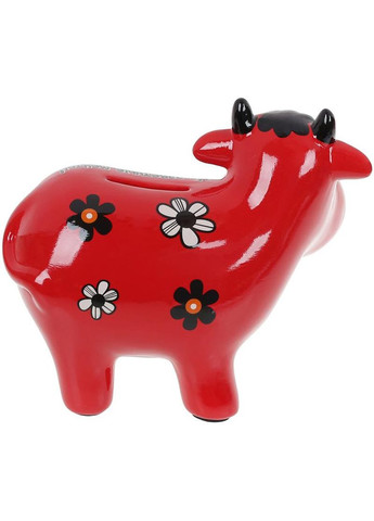 Копилка керамическая Коровка красная для хранения денег и сбережений Копилка для мечт 14х17 см Bona (368979733)
