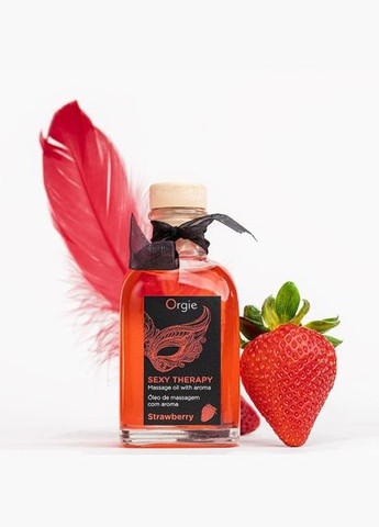 Набір: їстівне масажне масло + перо «ПОЛУБНИКА» Orgie (347292384)