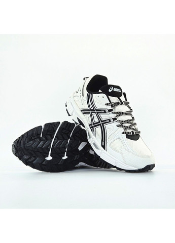 Кроссовки женские и мужские Asics Gel Kahana 8 White Black | Асикс Гель Кахана 8 белые No Brand белые демисезоны (363176572)