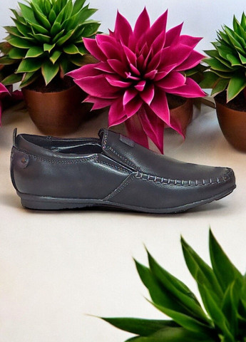 Черные туфли для мальчика в школу классические мокасины а01 черные Meekone