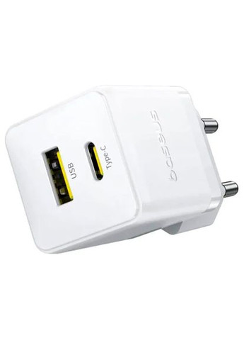 Зарядное устройство для (P10111608213-00) Baseus Palm Fast Charger C+U 20W moon white (370020171)