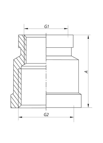 Муфта редукційна 1/2"х1" KF.C0610 (KF0016) KOER (322006630)