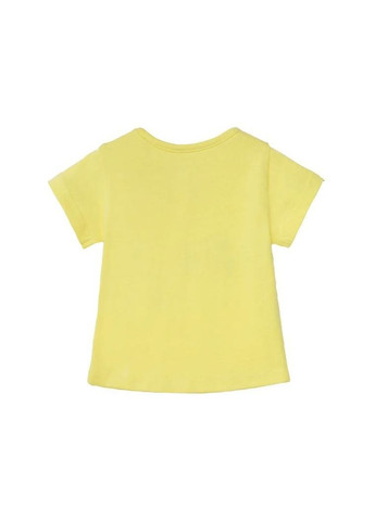 Жовта демісезонна футболка бавовняна з принтом для дівчинки 348040 жовтий Lupilu