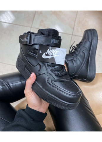 КРОСІВКИ ЖІНОЧІ NIKE AIR FORCE SHADOW BLACK 1 НАЙК АІР ФОРС 1 ПРЕМІУМ No Brand чорні зими (367172203)