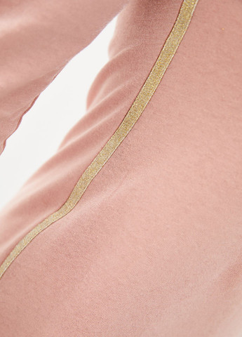 Розовое кэжуал платье с добавлением люрексовой нити ORA однотонное