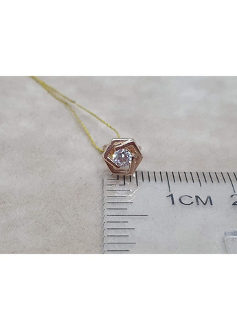 Золоті сережки-пуссети з фіанітами. 1С157/01Б PlatoN (366973067)