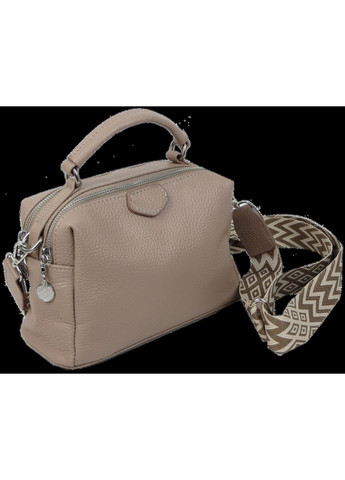 Жіноча шкіряна сумка крос боді бежева Borsacomoda (360893785)