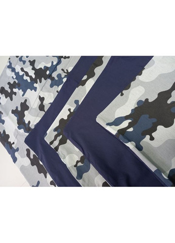 Постельное белье Камуфляж синий Ранфорс Евро MERISET (278255984)