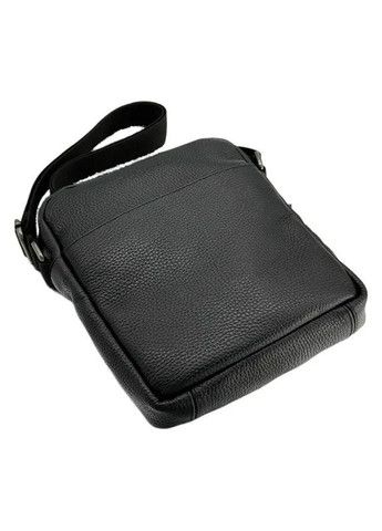 Мужская сумка из натуральной кожи на молнии, черная El.Club 813510 (370286716)