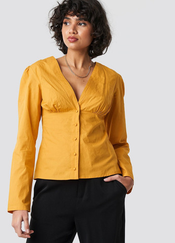 Жёлтая блуза демисезон,желтый, NA-KD