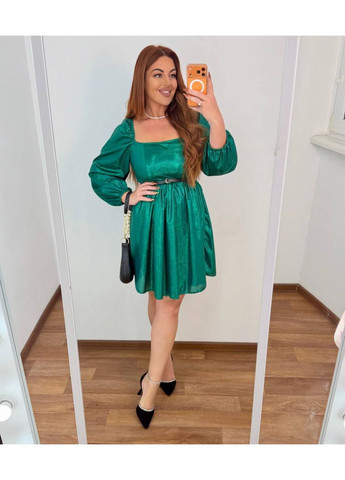 Зеленое вечернее платье из ткани соты глитер — замер в описании GD/GL Модний простір однотонное