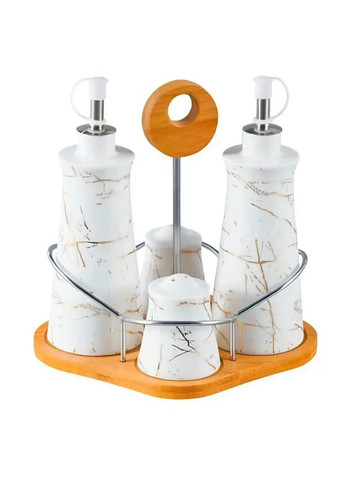 Набор для специй 4 предмета на бамбуковой подставке Yiwu (353304540)