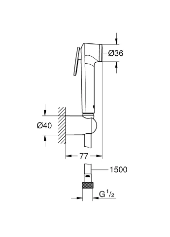 Гігієнічний душовий набір Tempesta-F Trigger Spray (26353000) Grohe (388591675)
