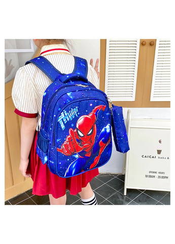 Рюкзак дитячий шкільний портфель Spiderman спайдермен людина павук синій No Brand (367041151)