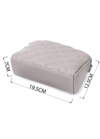 Зручна жіноча сумка прошита ромбами на лицьовій стороні з натуральної шкіри 22810 Сірий Vintage (303877190)