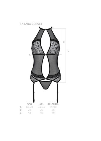 Корсет с пажами SATARA CORSET black CherryLove Passion (343047037)