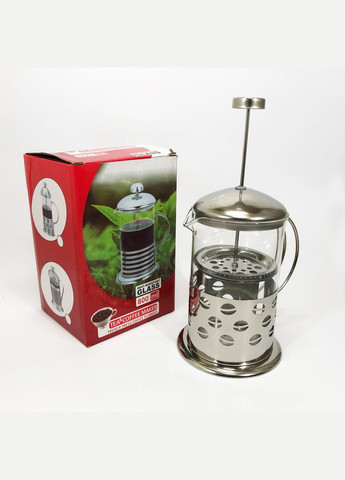 Заварник френч-пресс UN-1153 0.8 л, Стильный стеклянный заварочный чайник, Заварник для трав Unique (364663886)