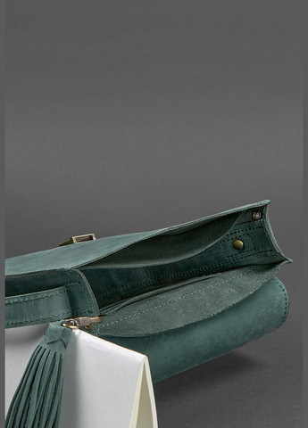 Шкіряна жіноча бохо-сумка Лілу зелена Crazy Horse (A-026134) BlankNote кросс-боди (327874344)