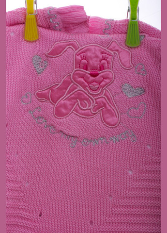 Плед для девочки вязанный на травке Dog 85*80см розовый (41868) BABYKROHA (297200010)