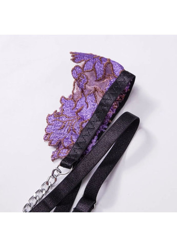 Фиолетовый демисезонный кружевной комплект с поясом. женский кружевной комплект белья с поясом и подвязками. No Brand