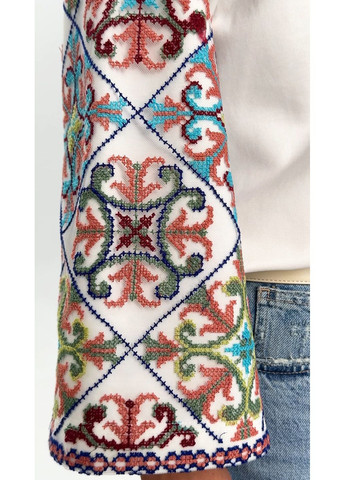 Комбинированная эксклюзивная блуза с вышитым рукавом - ua42 / eu36 Iren Klairie