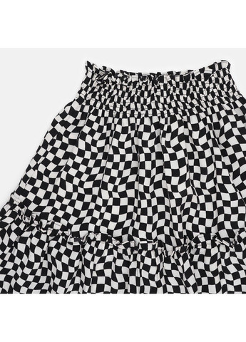 Черно-белая с геометрическим узором юбка H&M
