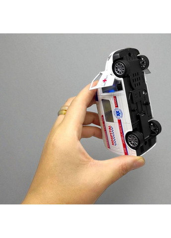 Машинка металлическая инерционная "Автобус" (БЫСТРАЯ ПОМОЩЬ БЕЛАЯ) (DK8308A-1) MIC (362435727)